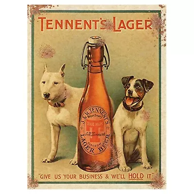 £8.95 • Buy Metal Advertising Tennents Lager Sign Garage Workshop Shed Beer Garden Plaque