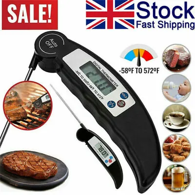 £5.45 • Buy Digital Food Thermometer Probe Cooking Meat Temperature BBQ Kitchen Turkey Jam