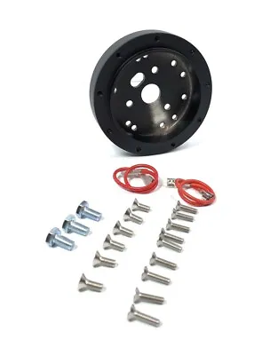 Black 9 Hole 3/4'' Steering Wheel Conversion Plate (3 5 6 Hole Adapter) • $32.99