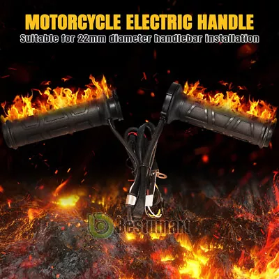 12V Motorcycle Handlebar Electric Heated Hand Grips Warm Temperature Control • $21.65