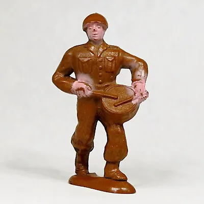 Beton-Bergen WWII Drummer Soldier Figure Vintage 1950s 60mm BT85 Painted Plastic • $35.76