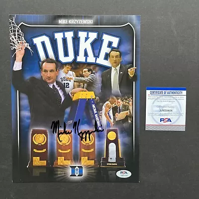 Mike Krzyzewski Signed Autographed 8.5 X 11 Photo PSA L Coa Coach K • $299.99