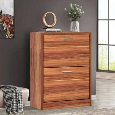 £49.99 • Buy Shoe Rack Shoes Storage Cabinet Wooden Unit Stand Cupboard 2 3 Drawer Organiser
