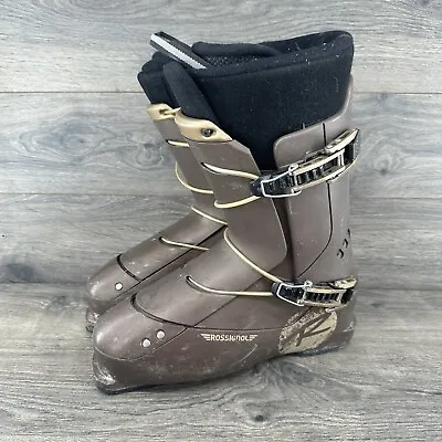 Rossignol SAS FS2 Downhill Ski Boots 329 Mm 28.5 Brown Strap Buckles • $39.95