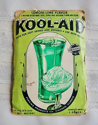 Vintage Kool-Aid Packet 1942 Lemon-Lime Flavor Unopened • $19.95