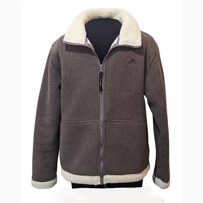 K Way Technical Design Thermalator Brown Fleece Full Zip Jacket Size Medium • $24.98