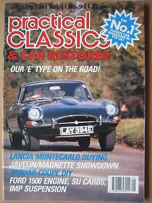 Practical Classics January 1991 Montecarlo Magnette Imp Jaguar E-Type XJ Coupe • £3.99