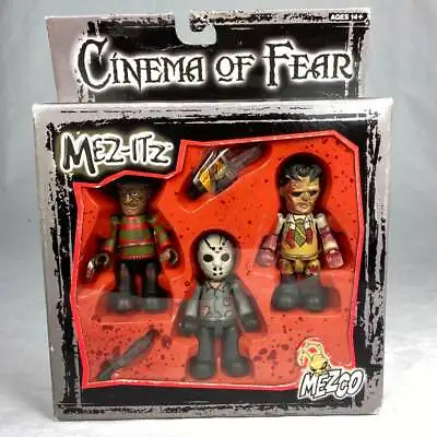 Cinema Of Fear Texas Chainsaw Massacre Jason Freddy Mez-Itz Set 2002 Mezco New • $31.99