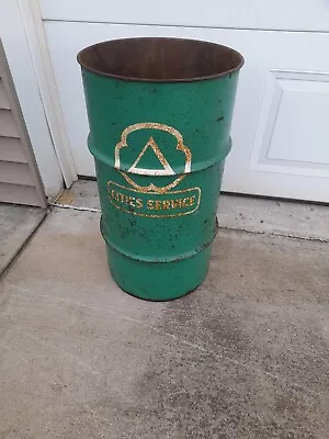 Vintage Cities Service Grease Barrel Shop Trash Canused Original  • $220