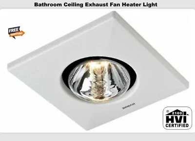 Bathroom Ceiling Exhaust Fan Heater Light Toilet White Home Ventilation Vent • $86.75