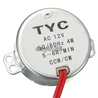 Pro TYC 50 12V 4W 50/60Hz Synchronous Motor 5/6RPM CW CCW Microwave Turntable UK • £3.95