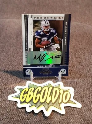 2005 Playoff Contenders Marion Barber III Rookie Ticket Auto RC Cowboys • $79.99