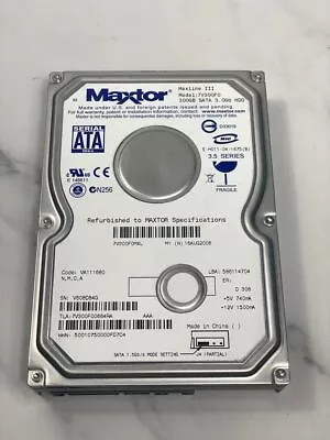 7V300F0 Maxtor MAXLINE 300GB 7.2K RPM 3Gbps 3.5  SATA Hard Drive • $39.99