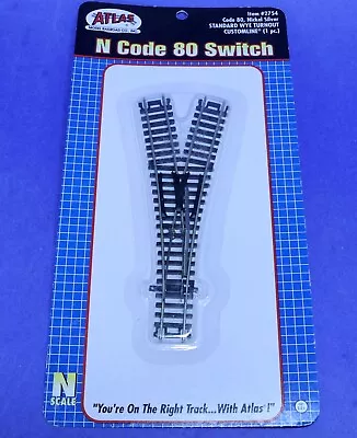 Atlas N Scale Code 80 NiSi Manual Wye  Turnout Switch Track 2754 • $17.99