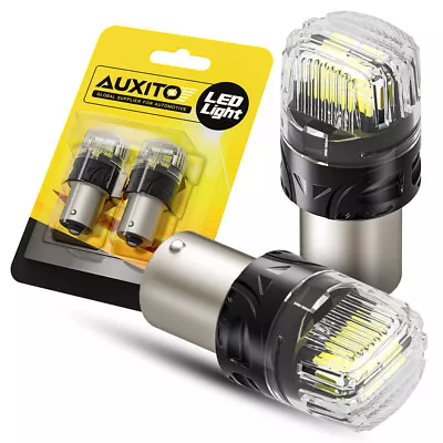 2x Auxito 4000LM Canbus Ba15s 1156 7506 LED Backup Reverse Bulb 6500K Pure White • $12.99