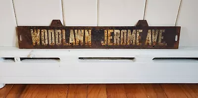 Nyc Subway Sign Destination Plate Irt Woodlawn Jerome Ave Bronx Ny Nycta Transit • $89.99