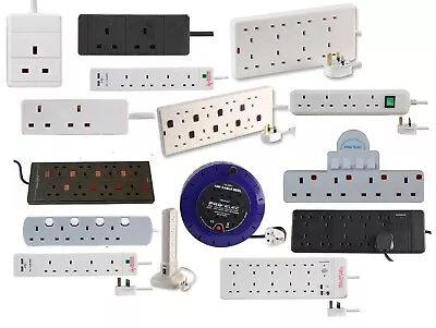 £13.75 • Buy Extension Lead Multi Plug Mains Cables 1 2 4 6 10 Gang UK Plug  Surge Way Wall