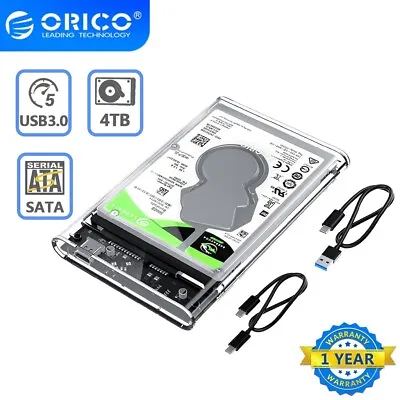 ORICO HDD Case 2.5'' SATA To USB 3.1 Hard Disk Case 10 Gbps 4TB UASP Type C SSD • $16.09