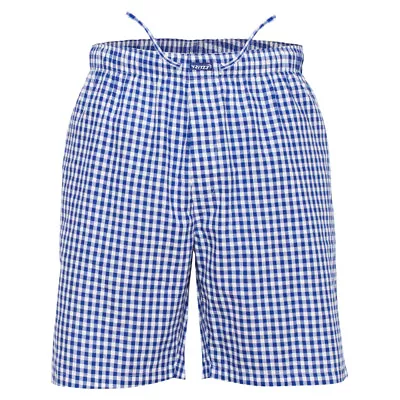 Ritzy Men's Sleep Short Pajama 100% Cotton Woven Plaid ComfortSoft - B&W Checks • $12.99