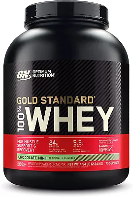 Gold Standard 100% Whey Protein Powder Chocolate Mint 5 Pound (Packaging May V • $114.01