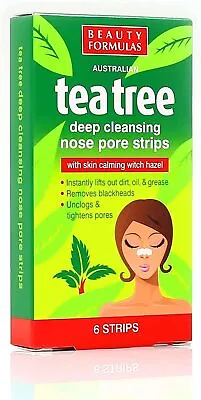 £5.95 • Buy Australian Tea Tree & Witch Hazel Nose Strips Removes Blackheads Unclogs Pores