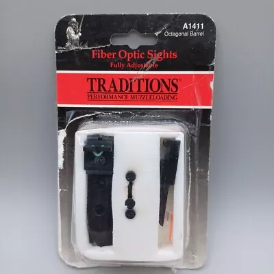 Traditions Fiber Optic Sights For Muzzleloaders-Octagonal Barrels NEW! # A1411 • $49.99