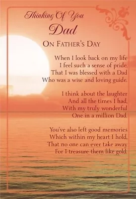 £3.45 • Buy Graveside/memorial Card Thinking On You Dad On Fathers Day Memorial Card