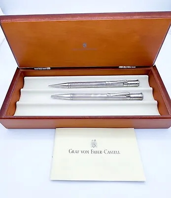 Graf Von Faber-Castell Ballpoint Pen Mechanical Pencil Old Logo Silver Plated • $500