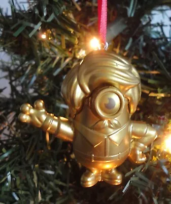 Despicable Me Minions Gold Minion In Disguise Custom Christmas Ornament • $5.99