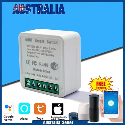 $14.89 • Buy 16A MINI Wifi Smart Switch Module Timer Wireless Switches For Alexa Google Home