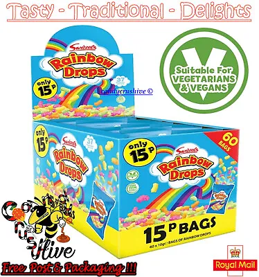 10g Treat Size SWIZZELS RAINBOW DROPS Retro Sweets Wedding Favours Party Bag • £8.97