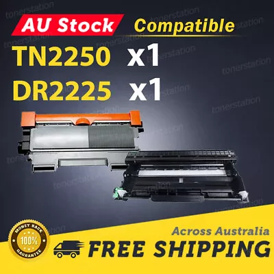 1x TN2250 Toner + 1x DR2225 Drum Cartridge For Brother HL-2240D HL2270DW MFC7240 • $34.90