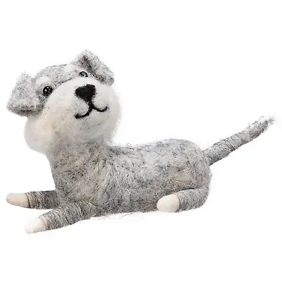 Schnauzer Gray Dog Felt Critter Ornament • $7.50