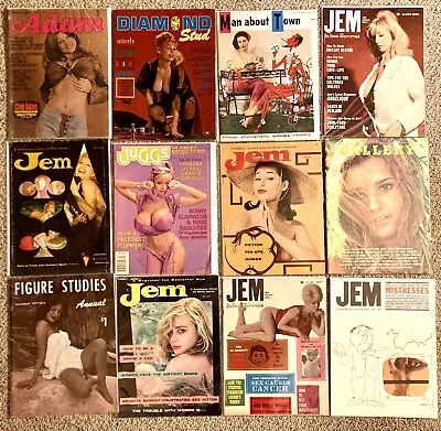Lot #13 Of 12 Vintage Girlie Pinup Men’s Interest Magazines • $75