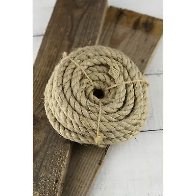 £1.19 • Buy Natural Jute Rope Twisted Decking Cord Garden Boating Sash Camping 6-60mm