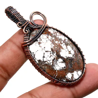 Wild Horse Gemstone Wire Wrapped Copper Handcrafted Jewelry Pendant 2.5  C 1055 • $6.49
