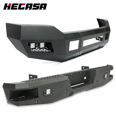 Black Front / Rear Bumper W/LEDs For Ford F250 F350 Heavy Duty 2/4WD 1999-2016 • $430