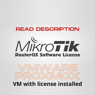Mikrotik Router Unlimited (Virtual Machine ONLY) License CHR Installed Inside • $30
