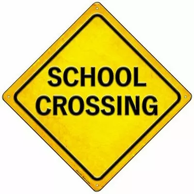 School Crossing Novelty Mini Metal Crossing Sign • $16.79