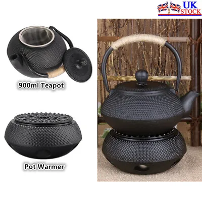 Japanese Cast Iron Teapot & Warmer Kettle Tea Pot Tetsubin Premium 900 Ml 6cup • £18.50