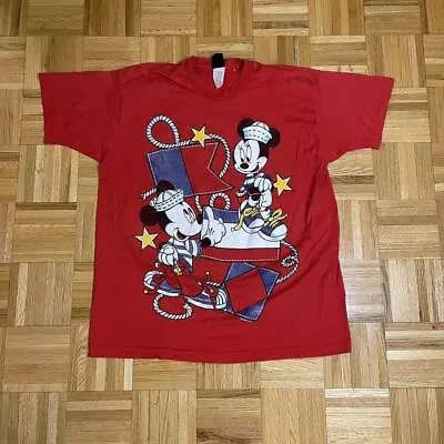 Vintage Mickey Unlimited Tag Disney Mickey And Minnie Single Stitch T-Shirt • $25