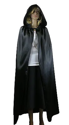 Fancy Dress Vampire Cape Halloween Party Pagan Costume Adults Black Cape  • £9