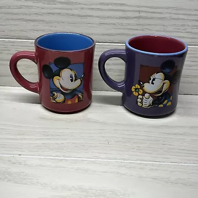 Disney Mickey And Minnie Mouse Retro Coffee Mugs Tea Cups (Set Of Two) • $7.96