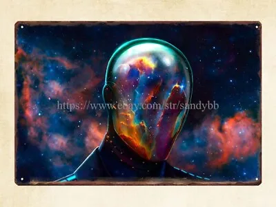 Galaxy Planet Art Metal Tin Sign Garage Ceiling Metal Poster • $15.95