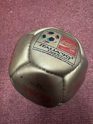 Coca Cola RARE Italia 90 World Cup Mini Football Vintage Retro Coke Ball • £0.99