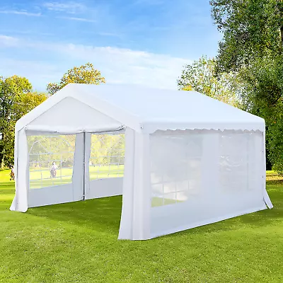 Garden Gazebo Marquee Party Wedding Tent Portable Carport Shelter Car Canopy • £291.48