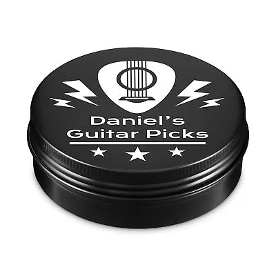 Guitar Pick Tin Personalised Birthday Gifts For Men Women Gift For Musician • £5.99