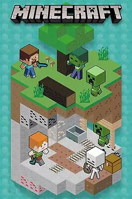 Minecraft Poster Into The Mine 61 X 91.5cm • £13.34