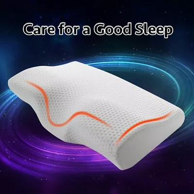 Cervical Memory Foam-Pillow For Neck And Shoulder PainErgonomic Orthopedic • £11.98