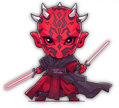 Darth Maul Star Wars Anime Funko Pop Style Vinyl Decal Sticker • $4.99